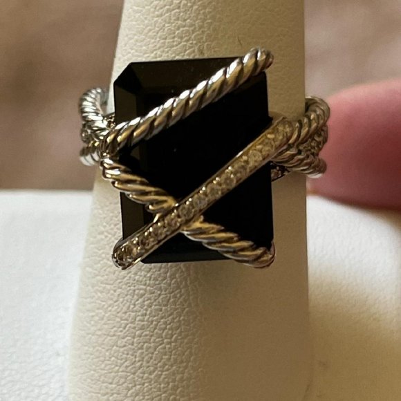 David Yurman Diamond Cable Wrap Ring - Picture 2 of 6